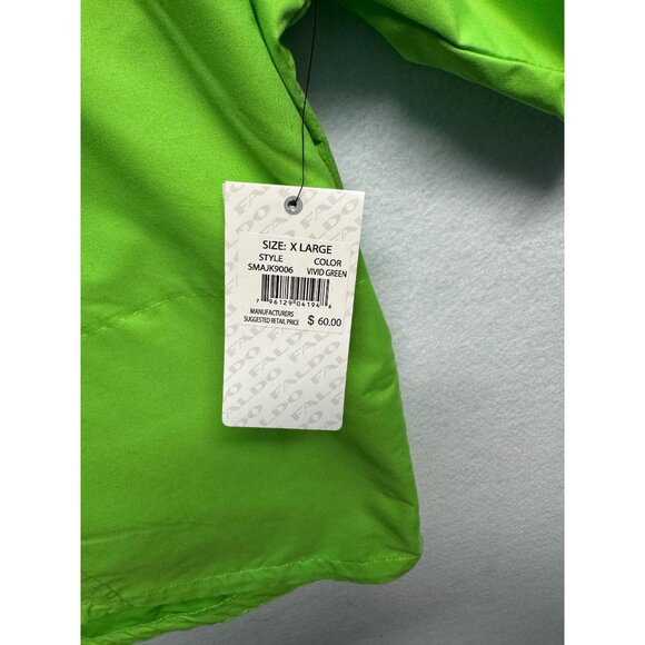 Faldo Mens Vivid Green Golf Windbreaker Half-Zip Lightweight Water-Resistant LG - Picture 4 of 12